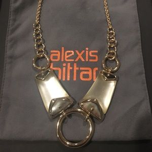 Alexis Bittar cream lucite o necklace